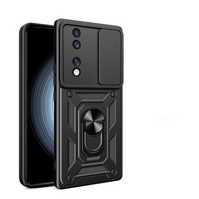 Honor 70 Uyumlu Kılıf Magnetik Standlı Kamera Korumalı Zore Sürgülü Vega Kapak