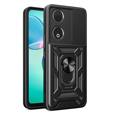 Honor 90 Uyumlu Kılıf Magnetik Standlı Kamera Korumalı Zore Sürgülü Vega Kapak