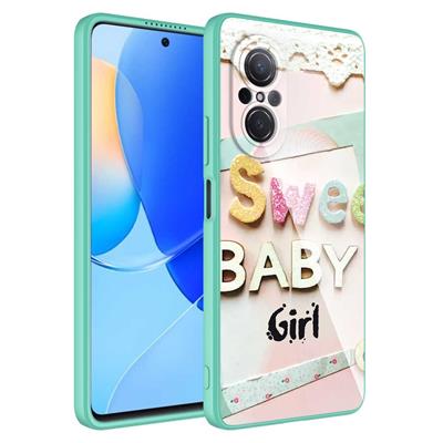 Huawei Nova 9 SE Uyumlu Kılıf Kamera Korumalı Desenli Sert Silikon Zore Epoksi Kapak