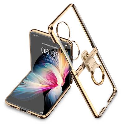 Huawei P50 Pocket Uyumlu Kılıf Zore Yüzüklü Kıpta Kapak