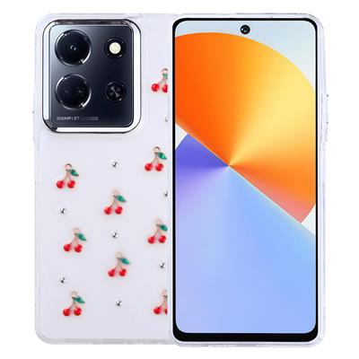 İnfinix Note 30 5G Uyumlu Kılıf Airbag Tasarımlı Simli Şeffaf Zore Kutup Kapak