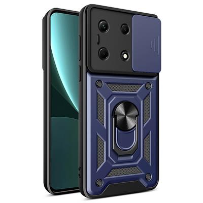 İnfinix Note 30 VIP Uyumlu Kılıf Magnetik Standlı Kamera Korumalı Zore Sürgülü Vega Kapak