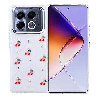 İnfinix Note 40 Pro Uyumlu Kılıf Airbag Tasarımlı Simli Şeffaf Zore Kutup Kapak