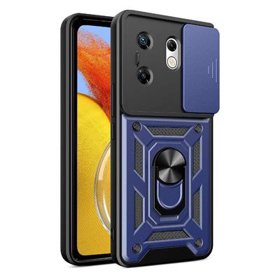 İnfinix Zero 30 4G  Uyumlu Kılıf Magnetik Standlı Kamera Korumalı Zore Sürgülü Vega Kapak