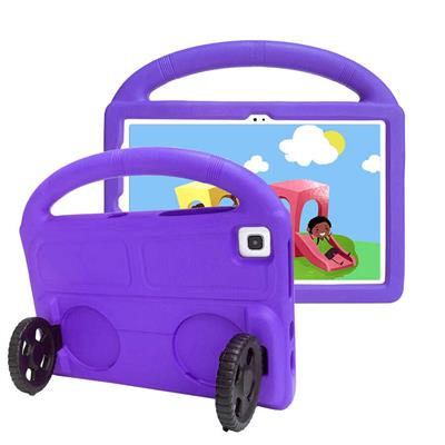 Lenovo M10 Plus TB-X606F Zore Wheel Car Tekerlek Standlı Tablet Eva Silikon Uyumlu Kılıf