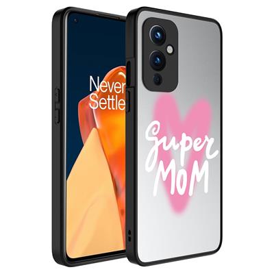 One Plus 9 Uyumlu Kılıf Aynalı Desenli Kamera Korumalı Parlak Zore Mirror Kapak