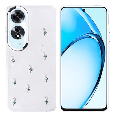 Oppo A60 Uyumlu Kılıf Airbag Tasarımlı Simli Şeffaf Zore Kutup Kapak