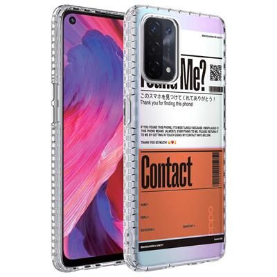 Oppo A74 4G Uyumlu Kılıf Airbag Kenarlı Renkli Desenli Silikon Zore Elegans Kapak