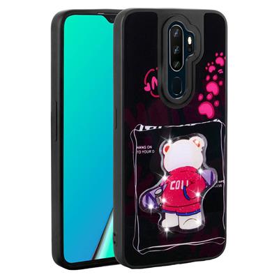 Oppo A9 2020 Uyumlu Kılıf Parlayan Kabartmalı İkonik Figürlü Zore Amas Silikon Kapak