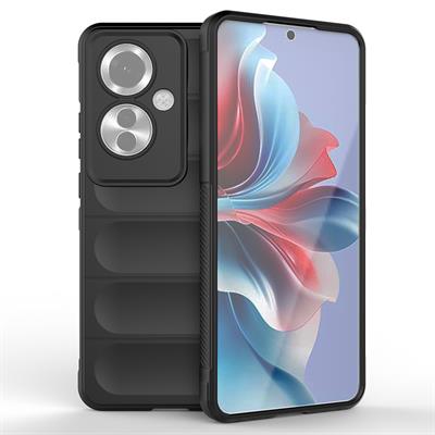 Oppo Reno 11F 5G Uyumlu Kılıf Esnek TPU Oyuklu Arka Yüzey Tasarımlı Zore Etnik Silikon Kapak