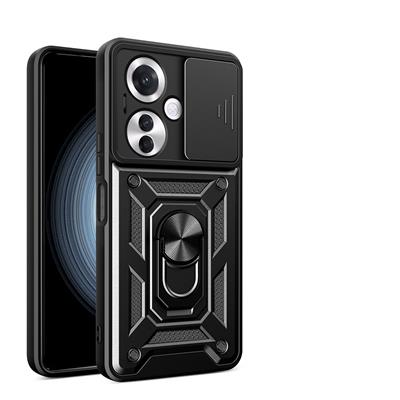 Oppo Reno 11FS Uyumlu Kılıf Magnetik Standlı Kamera Korumalı Zore Sürgülü Vega Kapak