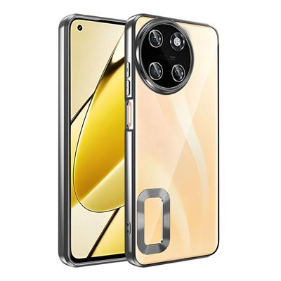 Realme 11 4G Uyumlu Kılıf Kamera Korumalı Logo Gösteren Zore Omega Kapak