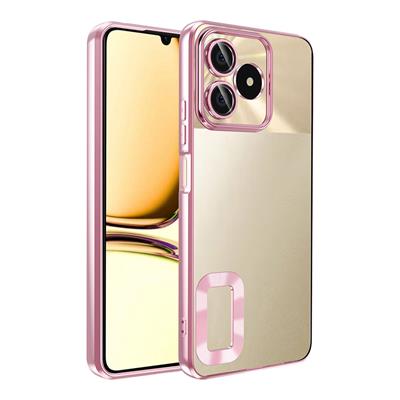 Realme C53 Uyumlu Kılıf Kamera Korumalı Logo Gösteren Zore Omega Kapak
