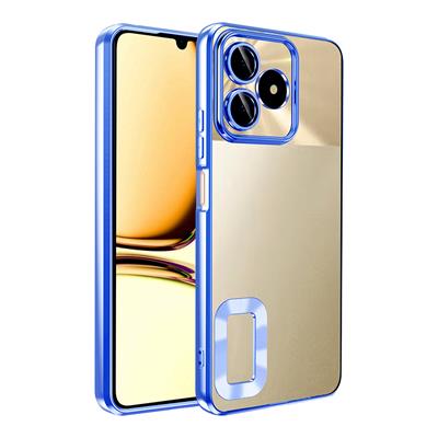 Realme Note 50 Uyumlu Kılıf Kamera Korumalı Logo Gösteren Zore Omega Kapak