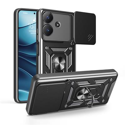 Realme Note 60 Uyumlu Kılıf Magnetik Standlı Kamera Korumalı Zore Sürgülü Vega Kapak