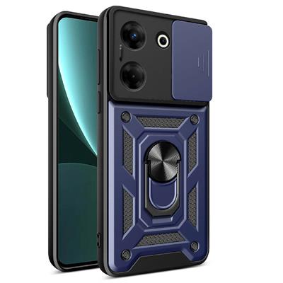 Tecno Camon 20 Pro 5G Uyumlu Kılıf Magnetik Standlı Kamera Korumalı Zore Sürgülü Vega Kapak