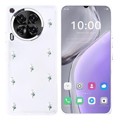Tecno Camon 30 Uyumlu Kılıf Airbag Tasarımlı Simli Şeffaf Zore Kutup Kapak