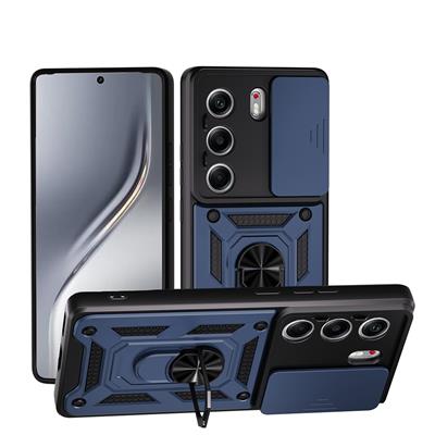 Tecno Camon 40 4G Kılıf Magnetik Standlı Kamera Korumalı Zore Sürgülü Vega Kapak
