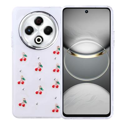 Tecno Spark 30 4G Uyumlu Kılıf Airbag Tasarımlı Simli Şeffaf Zore Kutup Kapak