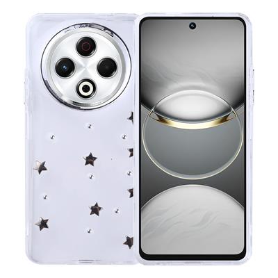 Tecno Spark 30 4G Uyumlu Kılıf Airbag Tasarımlı Simli Şeffaf Zore Kutup Kapak