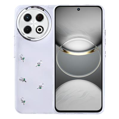 Tecno Spark 30 Pro Uyumlu Kılıf Airbag Tasarımlı Simli Şeffaf Zore Kutup Kapak