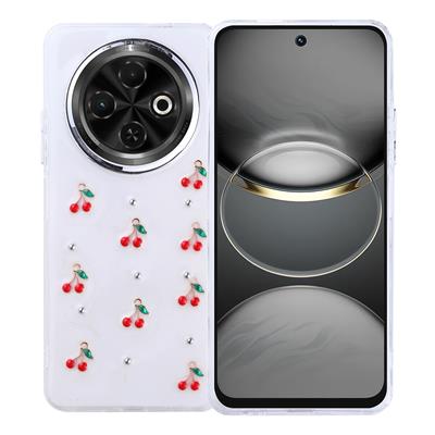 Tecno Spark 30C Uyumlu Kılıf Airbag Tasarımlı Simli Şeffaf Zore Kutup Kapak