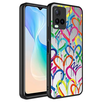 Vivo Y33S Uyumlu Kılıf Aynalı Desenli Kamera Korumalı Parlak Zore Mirror Kapak