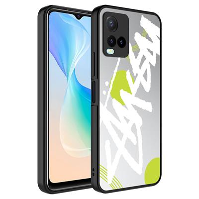 Vivo Y33S Uyumlu Kılıf Aynalı Desenli Kamera Korumalı Parlak Zore Mirror Kapak