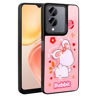 Vivo Y36 5G Uyumlu Kılıf Parlayan Kabartmalı İkonik Figürlü Zore Amas Silikon Kapak