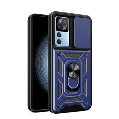 Xiaomi Mi 12T Uyumlu Kılıf Magnetik Standlı Kamera Korumalı Zore Sürgülü Vega Kapak