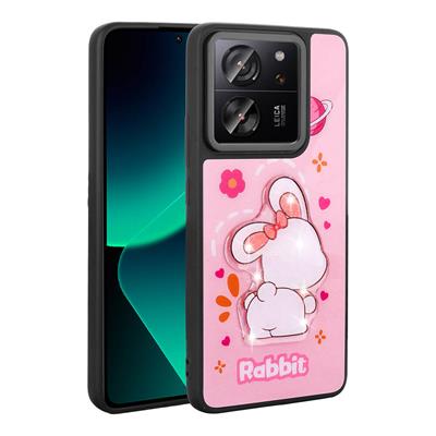 Xiaomi Mi 13T Pro Uyumlu Kılıf Parlayan Kabartmalı İkonik Figürlü Zore Amas Silikon Kapak