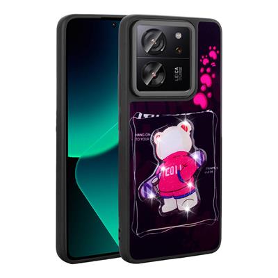 Xiaomi Mi 13T Uyumlu Kılıf Parlayan Kabartmalı İkonik Figürlü Zore Amas Silikon Kapak