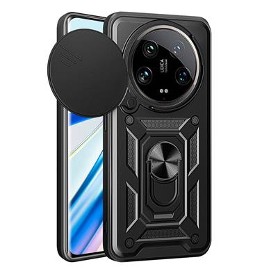 Xiaomi Mi 14 Ultra Uyumlu Kılıf Magnetik Standlı Kamera Korumalı Zore Sürgülü Vega Kapak