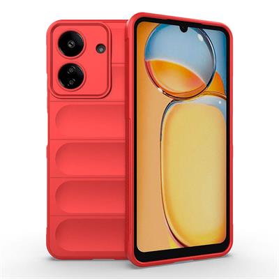 Xiaomi Poco C65 Uyumlu Kılıf Esnek TPU Oyuklu Arka Yüzey Tasarımlı Zore Etnik Silikon Kapak
