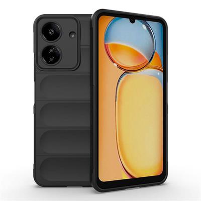 Xiaomi Poco C65 Uyumlu Kılıf Esnek TPU Oyuklu Arka Yüzey Tasarımlı Zore Etnik Silikon Kapak
