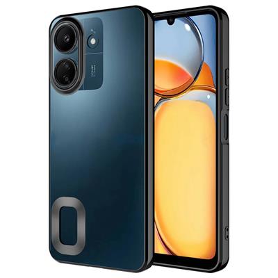 Xiaomi Poco C65 Uyumlu Kılıf Kamera Korumalı Logo Gösteren Zore Omega Kapak