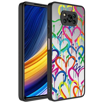 Xiaomi Poco X3 Uyumlu Kılıf Aynalı Desenli Kamera Korumalı Parlak Zore Mirror Kapak