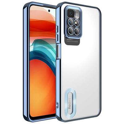 Xiaomi Redmi 10 Uyumlu Kılıf Kamera Korumalı Logo Gösteren Zore Omega Kapak