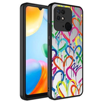 Xiaomi Redmi 10C Uyumlu Kılıf Aynalı Desenli Kamera Korumalı Parlak Zore Mirror Kapak