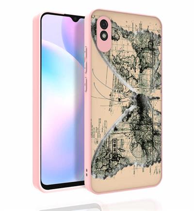 Xiaomi Redmi 9A Uyumlu Kılıf Desenli Kamera Korumalı Parlak Zore Nora Kapak