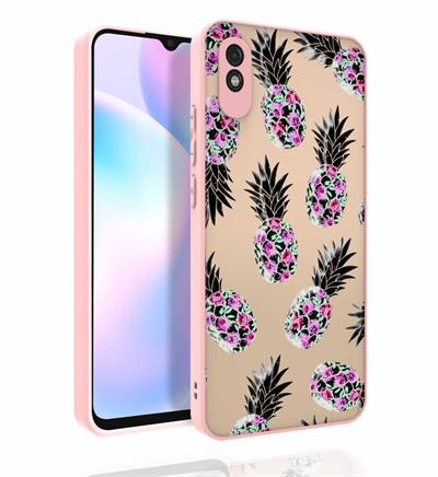 Xiaomi Redmi 9A Uyumlu Kılıf Desenli Kamera Korumalı Parlak Zore Nora Kapak