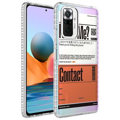 Xiaomi Redmi Note 10 Pro Uyumlu Kılıf Airbag Kenarlı Renkli Desenli Silikon Zore Elegans Kapak