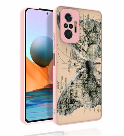 Xiaomi Redmi Note 10 Pro Uyumlu Kılıf Desenli Kamera Korumalı Parlak Zore Nora Kapak