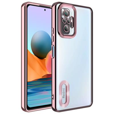 Xiaomi Redmi Note 10 Pro Uyumlu Kılıf Kamera Korumalı Logo Gösteren Zore Omega Kapak