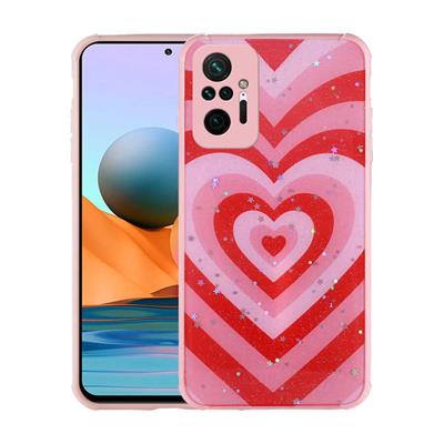 Xiaomi Redmi Note 10 Pro Uyumlu Kılıf Simli Desenli Kamera Korumalı Parlak Zore Popy Kapak
