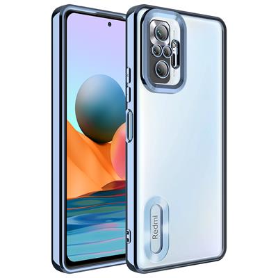 Xiaomi Redmi Note 10 Pro Uyumlu Kılıf Kamera Korumalı Logo Gösteren Zore Omega Kapak