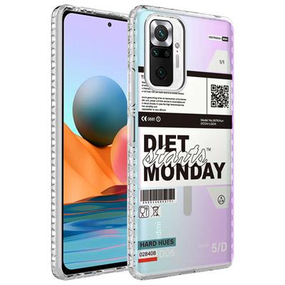 Xiaomi Redmi Note 10 Pro Uyumlu Kılıf Airbag Kenarlı Renkli Desenli Silikon Zore Elegans Kapak