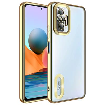 Xiaomi Redmi Note 10 Pro Uyumlu Kılıf Kamera Korumalı Logo Gösteren Zore Omega Kapak