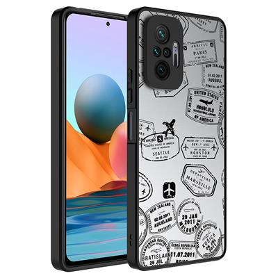 Xiaomi Redmi Note 10 Pro Uyumlu Kılıf Aynalı Desenli Kamera Korumalı Parlak Zore Mirror Kapak