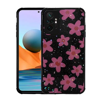 Xiaomi Redmi Note 10 Pro Uyumlu Kılıf Simli Desenli Kamera Korumalı Parlak Zore Popy Kapak